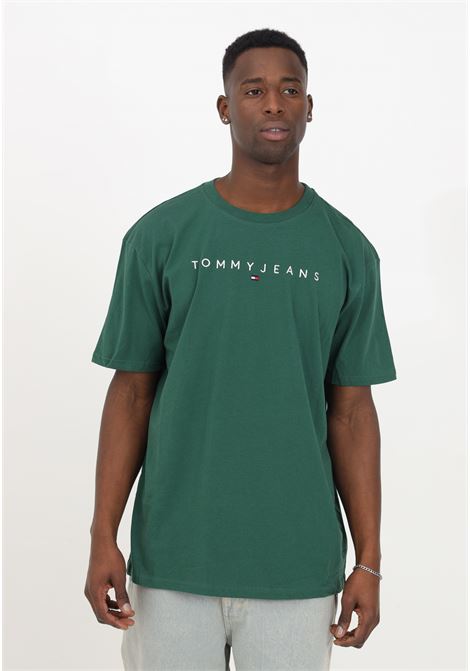 Green men's t-shirt with logoscript TOMMY JEANS | DM0DM17993L4LL4L